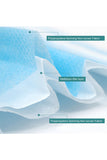 500 Pcs Disposable Face Masks with Elastic Ear Loop 3 Ply for Blocking Dust Air Pollution Protection