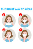 500 Pcs Disposable Face Masks with Elastic Ear Loop 3 Ply for Blocking Dust Air Pollution Protection