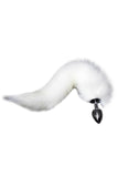 Faux fur Foxy Tail Metal Butt Plug with Flared Safety Base