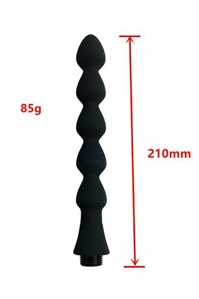 Silicone Anal Cleaning Shower Head Douches Attachement Black