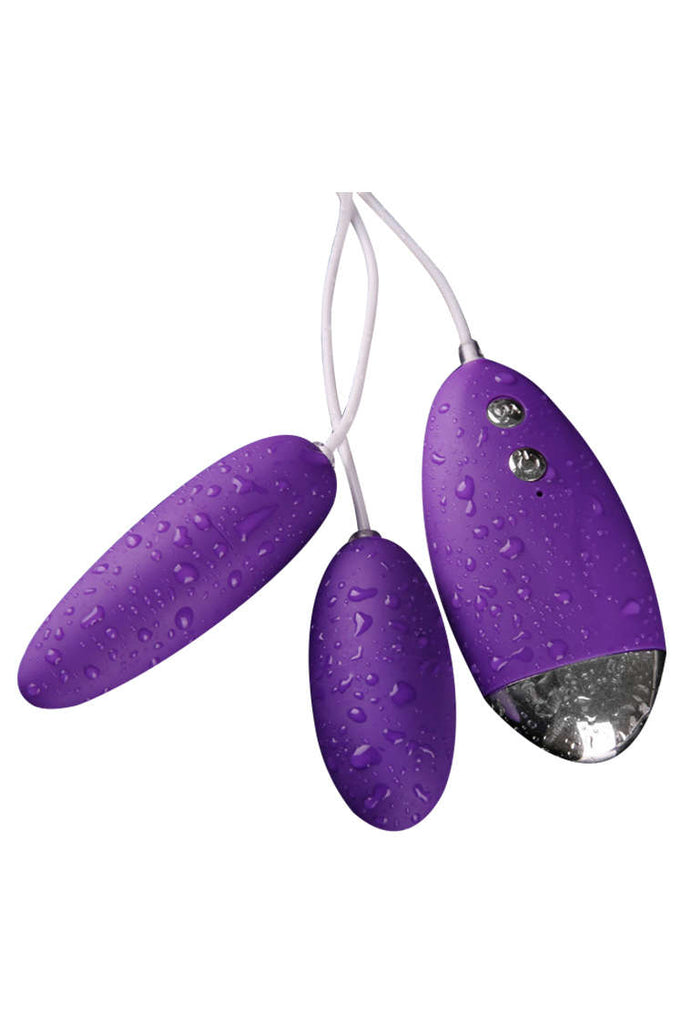 Waterproof ABS Purple Single and Double Bullet Vibe Purple