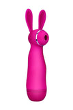 Long Handle Rechageable Rabbit Clit Vibrator Rose Red