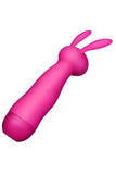 Long Handle Rechageable Rabbit Clit Vibrator Rose Red