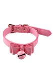Adjustable Pink Bowknot Jingle Bell Neck Collar