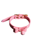 Adjustable Pink Bowknot Jingle Bell Neck Collar