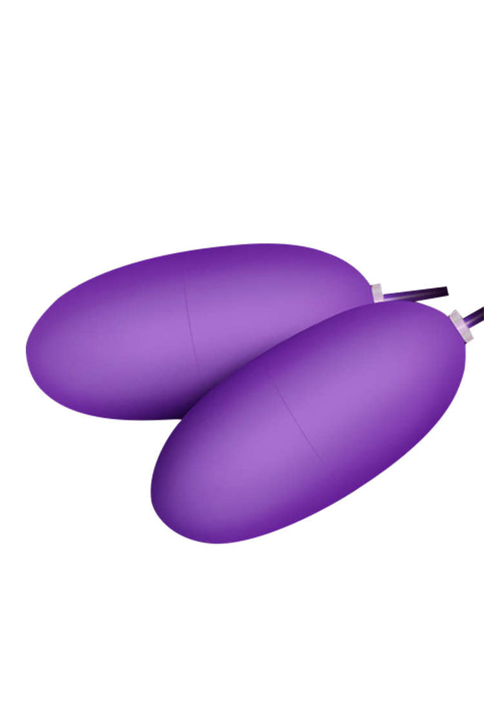 MizzZee Waterproof Rechargeable ABS Single/Double Vibrating Bullets Purple