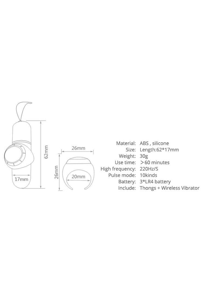 Wireless Remote Control Clitoris Vibrator and Matching Panties Set