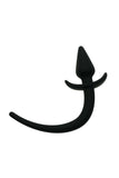 Dog Tail Silicone Anal Plug for Dog Slave Role Play Black