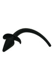 Dog Tail Silicone Anal Plug for Dog Slave Role Play Black