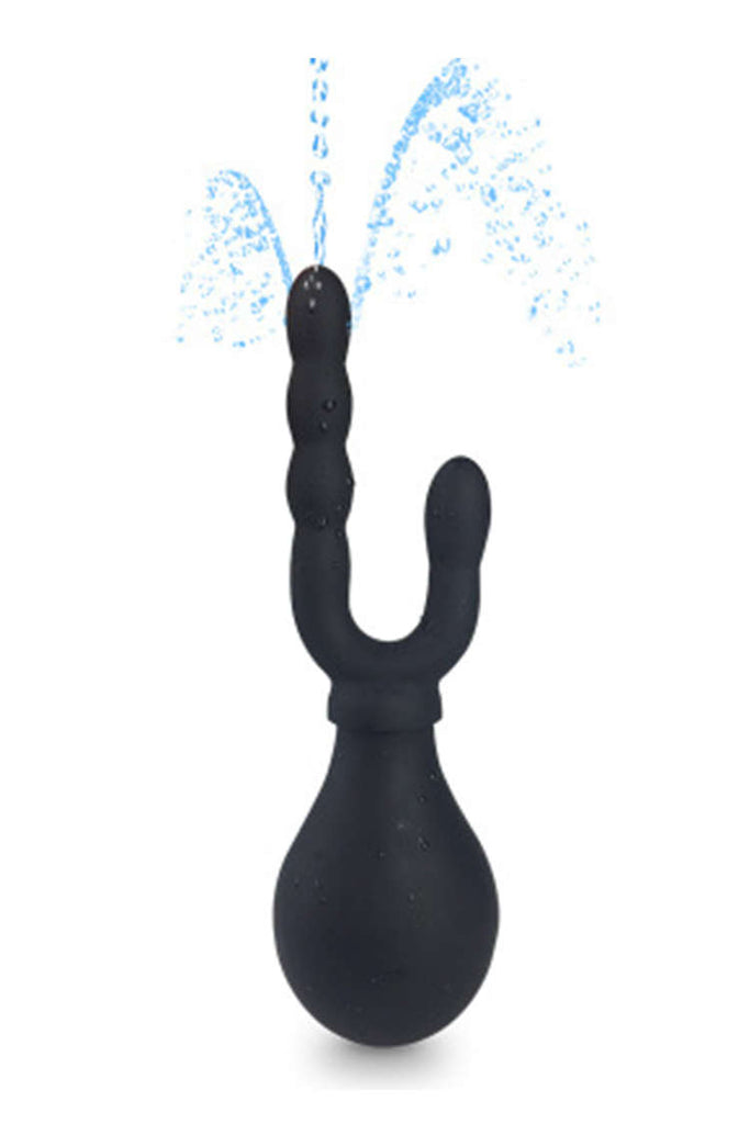 Silicone Vagina Anal Cleaner Douches Black