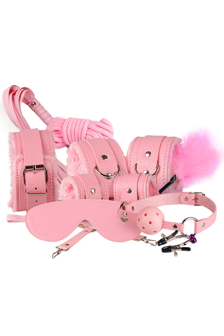  10pcs Pink BDSM Kit for Couple Sex Toys - Bondage Kits with  Handcuff Ankle Cuffs, BDSM Toy, Adjustable Bed Restraints Bondage Set Fuzzy  Sex Handcuffs Ball Gag Sexy Straps Blindfold SM