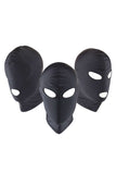 Open Eyes Mouth Unisex Fabric Bondage Hood