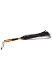 PU Pleasure Spanking Flogger with Golden Alloy Coated Handle