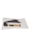 PU Pleasure Spanking Flogger with Golden Alloy Coated Handle