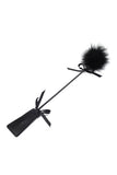 Bowknot Decorated Feather Tickler with Leather Handle