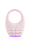 Oval Shaped Rechargeable Penis Ring Pocket Vibrator Pink