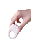Oval Shaped Rechargeable Penis Ring Pocket Vibrator Pink