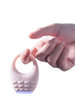 Oval Shaped Rechargeable Penis Ring Pocket Vibrator Pink