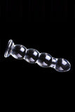 Crystal glass Beaded Dildo Vagina and Anal Plug - Transparent