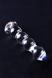 Crystal glass Beaded Dildo Vagina and Anal Plug - Transparent
