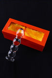 Crystal glass Beaded Dildo Vagina and Anal Plug - Transparent