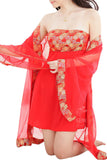 Asia Sexy Sheer Robe and Babydoll Lingerie 3pc Set