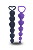 Beaded Silicone Anal Plug Black Purple