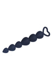 Beaded Silicone Anal Plug Black Purple