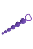 Beaded Silicone Anal Plug Black Purple
