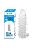 Extra Inches Clear Textured Vibrating Penis Extender
