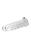 Extra Inches Clear Textured Vibrating Penis Extender
