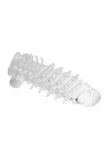 Extra Inches Clear Textured Vibrating Penis Extender