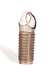 Silicone Penis Sleeve Extender Sex Toy Brown