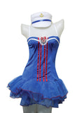 Erotic Lingerie Blue Sailor Dress Roleplay Set