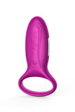 Rechargeable Bullet Penis Ring Vibrator Purple Pink