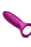 Rechargeable Bullet Penis Ring Vibrator Purple Pink