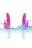 DIBE Rechargeable Rotating G-Spot Rabbit Vibrator Purple Rose Red