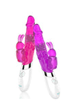 DIBE Rechargeable Rotating G-Spot Rabbit Vibrator Purple Rose Red