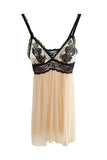 V-Neck Lace Babydoll Lingerie and G-String