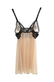V-Neck Lace Babydoll Lingerie and G-String