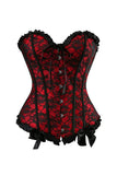 Floral Lace Bowknot Decorated Overbust Corset