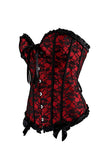 Floral Lace Bowknot Decorated Overbust Corset