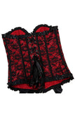 Floral Lace Bowknot Decorated Overbust Corset