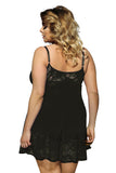 Plus Size Sexy Floral Lace Sheer Babydoll Set