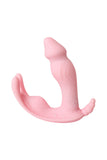 Rechargeable Silicone Strapless Strap-On Dildo Vibrator Pink Purple
