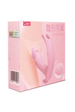 Rechargeable Silicone Strapless Strap-On Dildo Vibrator Pink Purple