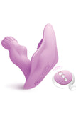 Rechargeable Silicone Strapless Strap-On Dildo Vibrator Pink Purple