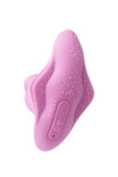 Rechargeable Silicone Strapless Strap-On Dildo Vibrator Pink Purple
