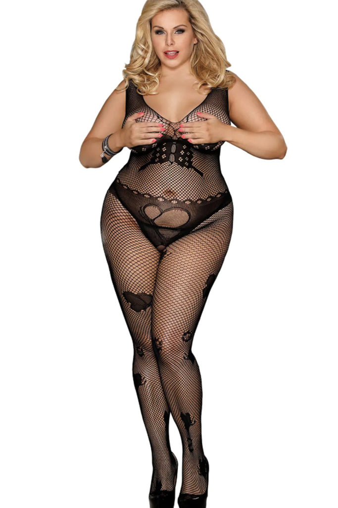 Sexy See Through Butterfly Crotchless Bodystocking