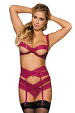 Plus Size Sexy Lace Bandage Open Cup Lingerie Set